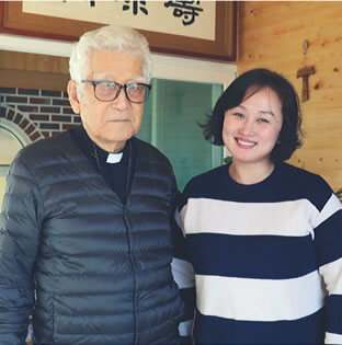 Fr. Francis Kim and Columban Lay Missionary Coordinator Anna Hyein Noh
