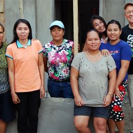 Subanen Crafters and Fr. Vinnie outside their New Workshop