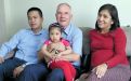 Charito, Fr. John holding Camile and Marisol in Peru