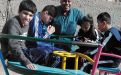 Enjoying recess with my students (L-R: Sabastian, Jose, Mini, Valentina and Juan)