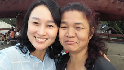 Columban Lay Missionary Hyein Noh "Anna"  (left) and Joy 