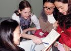 An AITECE volunteer and her students